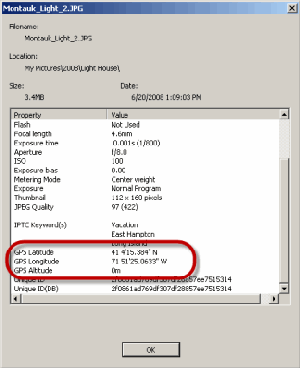 Image Properties Menu in Picasa