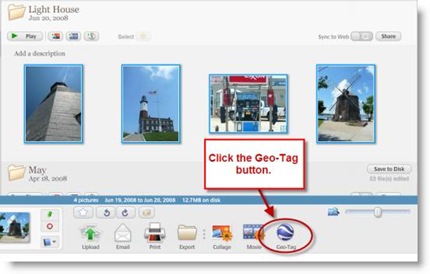 Geotag Button in Picasa