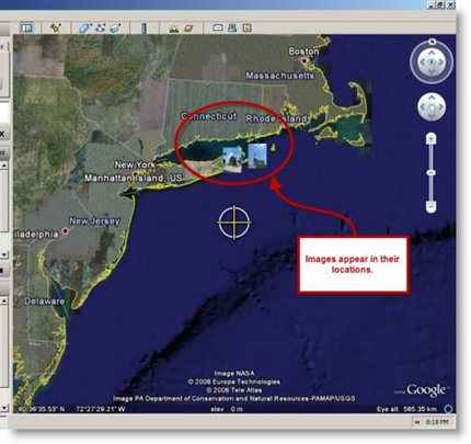 Geotagged images in Google Earth