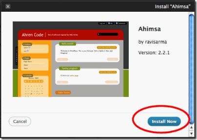 Installing a theme from Wordpress.org