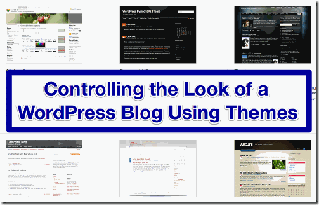 Control the look of your blog using wordpress themes