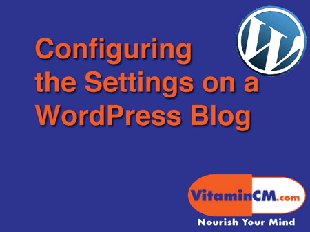 configure the settings on a wordpress blog
