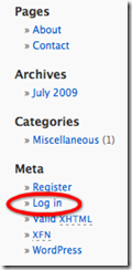 WordPress Login Link