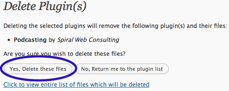 Wordpress Plugin Management Panel Delete WordPress Plugin