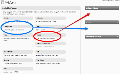 Drag Widgets to the Sidebar Container